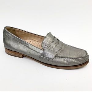 Cole Haan Alexa penny moc loafer metallic Silver